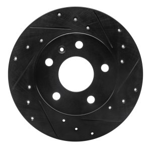 Chevrolet ASTRA Brake Rotor (1) - Rear Right - R1 Concepts - Drilled & Slotted - Black - `02-`08